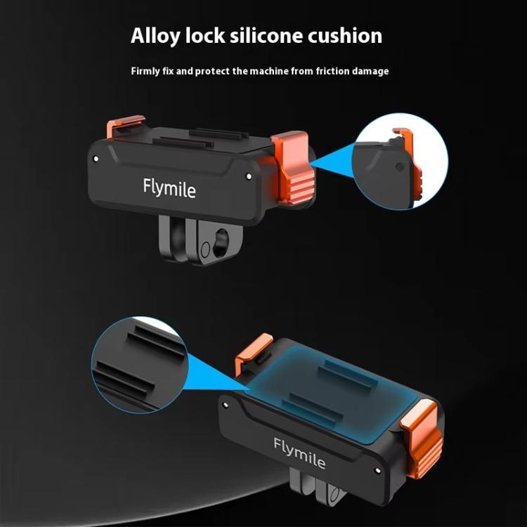 For DJI Osmo Action 5 Pro /4/3 Flymile Magnetic Quick Release Base With 1/4-inch Screw & 2-claw Interface(Black) - Mount & Holder by Flymile | Online Shopping UK | buy2fix