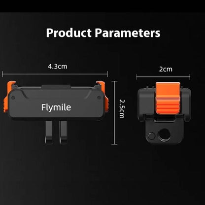 For DJI Osmo Action 5 Pro /4/3 Flymile Magnetic Quick Release Base With 1/4-inch Screw & 2-claw Interface(Black) - Mount & Holder by Flymile | Online Shopping UK | buy2fix