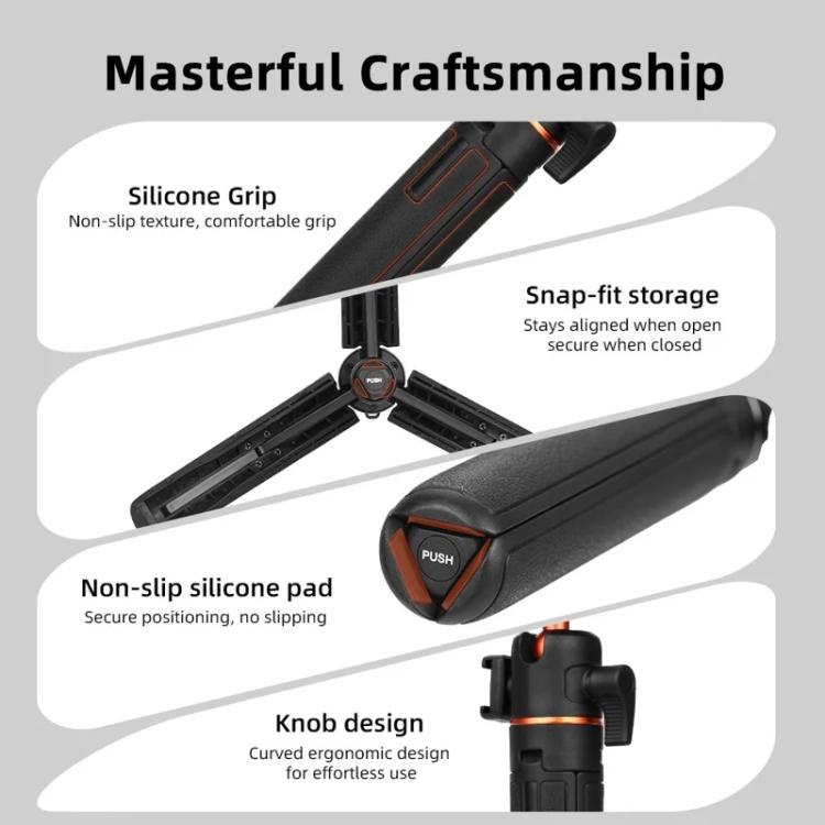 Flymile 20-54cm Magnetic Quick-Release Tripod for Insta360 Ace Pro 2/X5/X4/X3/X2/Ace Pro/Ace(Black) - Self Monopod Grip by Flymile | Online Shopping UK | buy2fix