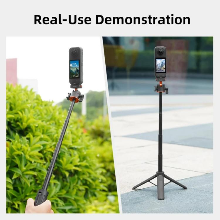 Flymile 20-54cm Magnetic Quick-Release Tripod for Insta360 Ace Pro 2/X5/X4/X3/X2/Ace Pro/Ace(Black) - Self Monopod Grip by Flymile | Online Shopping UK | buy2fix