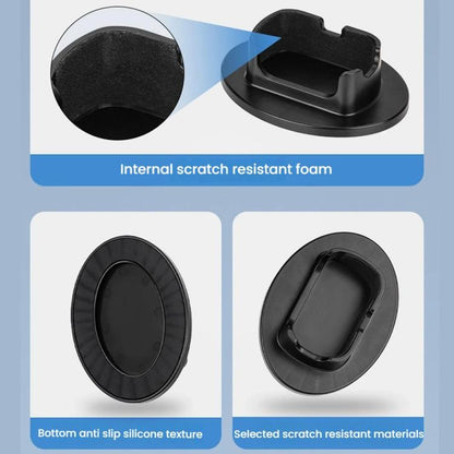 For Insta360 X5  Flymile Anti-Slip Base Plastic Desktop Stand Stable Camera Holder(Black) - Mount & Holder by Flymile | Online Shopping UK | buy2fix