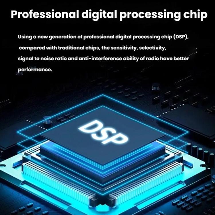 FM/AM/SW Full-Band Portable Clock LCD Clock Control Radio Player, Specifications: For US(Black) - Radio Player by buy2fix | Online Shopping UK | buy2fix