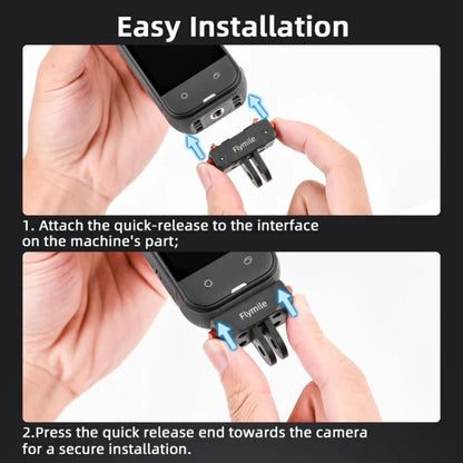 Flymile Plastic Magnetic Quick-Release Base For Insta360 Ace Pro 2/X5/X4/X3/X2/Ace Pro/Ace(Black) - Mount & Holder by Flymile | Online Shopping UK | buy2fix