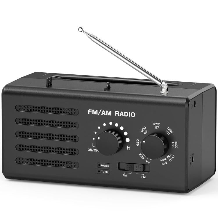 Dual-band FM/AM External Power Socket Radio Player, Specifications: For EU(Black) - Radio Player by buy2fix | Online Shopping UK | buy2fix