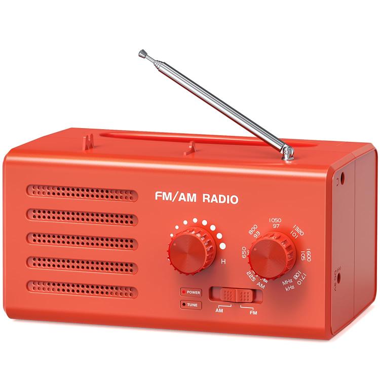 Dual-band FM/AM External Power Socket Radio Player, Specifications: For EU(Red) - Radio Player by buy2fix | Online Shopping UK | buy2fix