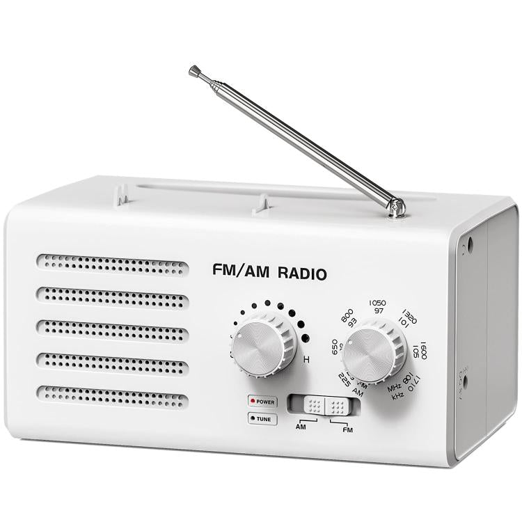 Dual-band FM/AM External Power Socket Radio Player, Specifications: For US(White) - Radio Player by buy2fix | Online Shopping UK | buy2fix