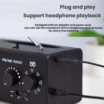 Dual-band FM/AM External Power Socket Radio Player, Specifications: For US(Green) - Radio Player by buy2fix | Online Shopping UK | buy2fix