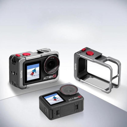 For DJI Osmo Action 5 Pro/4/3 Flymile Metal Protective Cage with Cold Shoe Mount(Metal Color) - Protection Frame by Flymile | Online Shopping UK | buy2fix