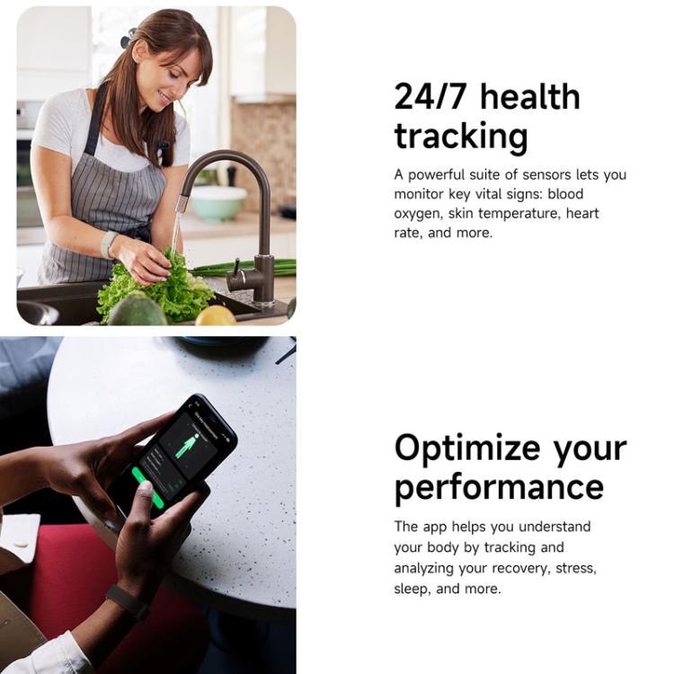 Dual PD Real-Time Heart Rate Blood Oxygen Real-Time Sleep Exercise Health Bracelet(White) - Smart Wristbands by buy2fix | Online Shopping UK | buy2fix