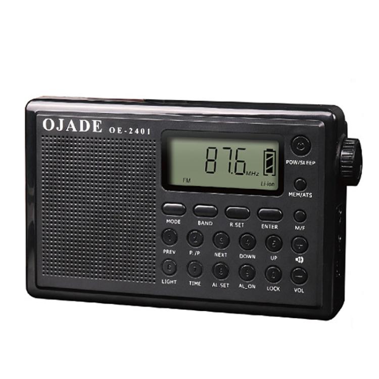 OJADE OE-2401 Full-Band Full-Channel Portable High Sensitivity Digital Display Bluetooth Stereo Radio(Black) - Radio Player by OJADE | Online Shopping UK | buy2fix