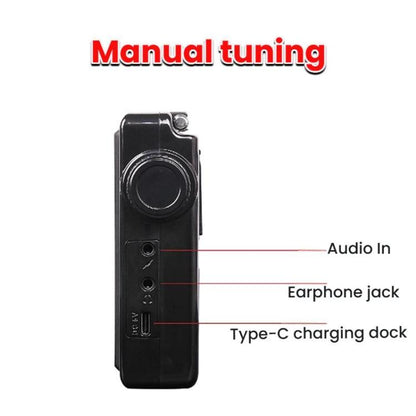 OJADE OE-2401 Full-Band Full-Channel Portable High Sensitivity Digital Display Bluetooth Stereo Radio(Black) - Radio Player by OJADE | Online Shopping UK | buy2fix