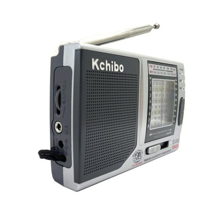 Kchibo 10-Band AM/FM/SW Portable Radio with High-Fidelity Speaker Compact Mini Multi-Band Receiver(Silver) - Radio Player by Kchibo | Online Shopping UK | buy2fix