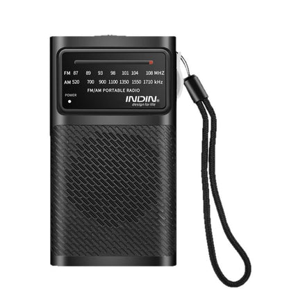 INDIN BC-R955 Portable AM/FM Radio with High-Fidelity Sound & Clip-On Design Sports Outdoor Player(Black) - Radio Player by INDIN | Online Shopping UK | buy2fix
