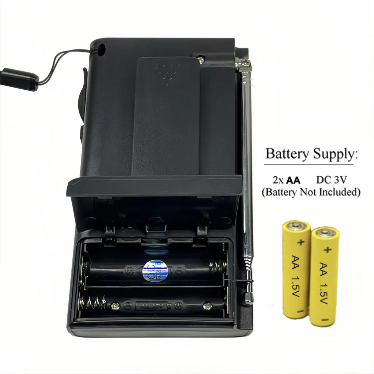 INDIN BC-R955 Portable AM/FM Radio with High-Fidelity Sound & Clip-On Design Sports Outdoor Player(Black) - Radio Player by INDIN | Online Shopping UK | buy2fix