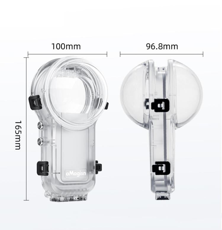 For Insta360 X5 AMagisn 60m/196ft Diving Case Quick-Release Full Invisible Waterproof Underwater Housing - Case & Bags by aMagisn | Online Shopping UK | buy2fix
