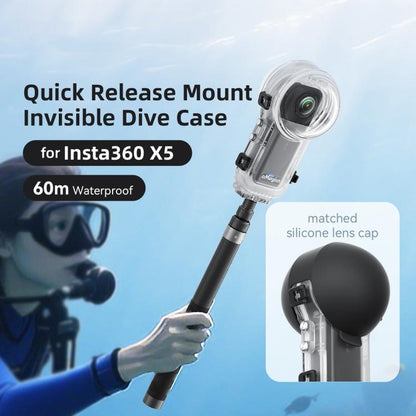 For Insta360 X5 AMagisn 60m/196ft Diving Case Quick-Release Full Invisible Waterproof Underwater Housing - Case & Bags by aMagisn | Online Shopping UK | buy2fix
