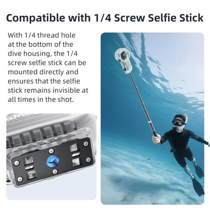 For Insta360 X5 AMagisn 60m/196ft Diving Case Quick-Release Full Invisible Waterproof Underwater Housing - Case & Bags by aMagisn | Online Shopping UK | buy2fix