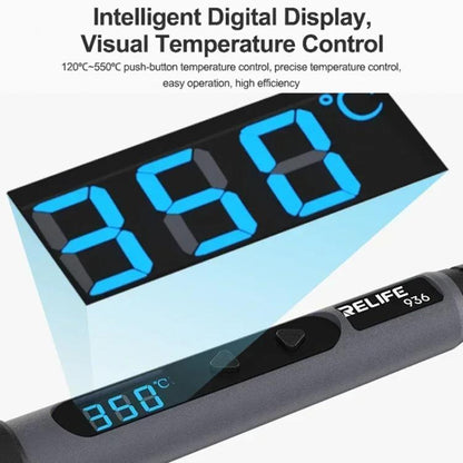 RELIFE 936 90W High Power Internal Heating Smart Digital Display Soldering Iron, US Plug - Electric Soldering Iron by RELIFE | Online Shopping UK | buy2fix