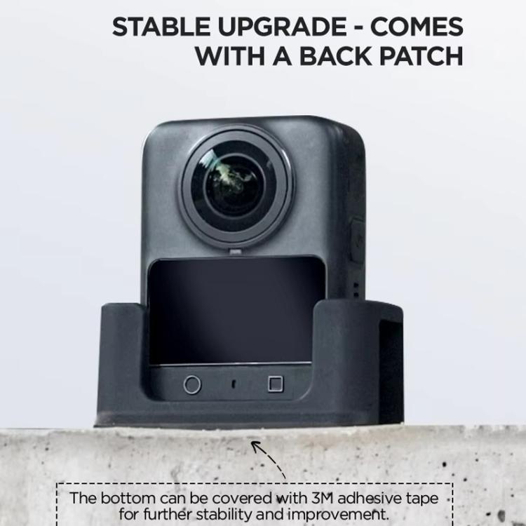 For DJI Osmo 360 Action Camera CYNOVA Silicone Mount Base Desktop & Car Holder(Black) - Mount & Holder by CYNOVA | Online Shopping UK | buy2fix