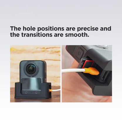 For DJI Osmo 360 Action Camera CYNOVA Silicone Mount Base Desktop & Car Holder(Black) - Mount & Holder by CYNOVA | Online Shopping UK | buy2fix