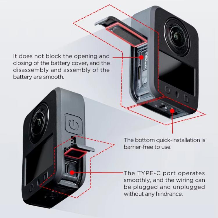 For DJI Osmo 360 CYNOVA Silicone Case Anti-Scratch Shockproof Full Body Protective Cover(Black) - Case & Bags by CYNOVA | Online Shopping UK | buy2fix