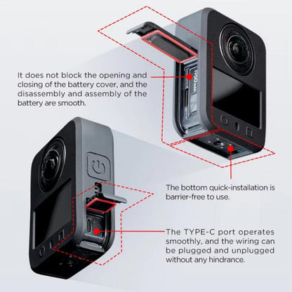 For DJI Osmo 360 CYNOVA Silicone Case Anti-Scratch Shockproof Full Body Protective Cover(Gray) - Case & Bags by CYNOVA | Online Shopping UK | buy2fix