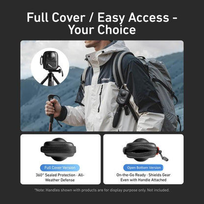 TELESIN Full-Coverage PU Carrying Case for DJI Osmo 360 Camera Protective Pouch with Carabiner Clip - Case & Bags by TELESIN | Online Shopping UK | buy2fix