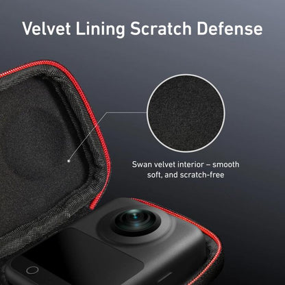 TELESIN Open Bottom PU Carrying Case for DJI Osmo 360 Camera Protective Pouch with Carabiner Clip - Case & Bags by TELESIN | Online Shopping UK | buy2fix