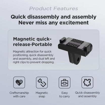 For DJI Osmo 360 CYNOVA Magnetic Quick-Release Base Adapter Camera Accessories(Black) - Mount & Holder by CYNOVA | Online Shopping UK | buy2fix