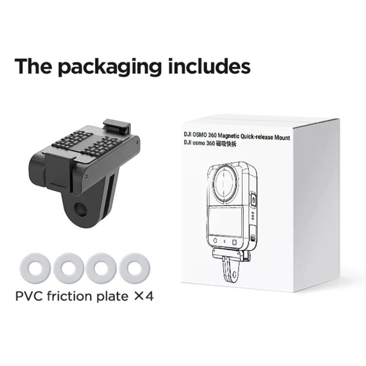 For DJI Osmo 360 CYNOVA Magnetic Quick-Release Base Adapter Camera Accessories(Black) - Mount & Holder by CYNOVA | Online Shopping UK | buy2fix