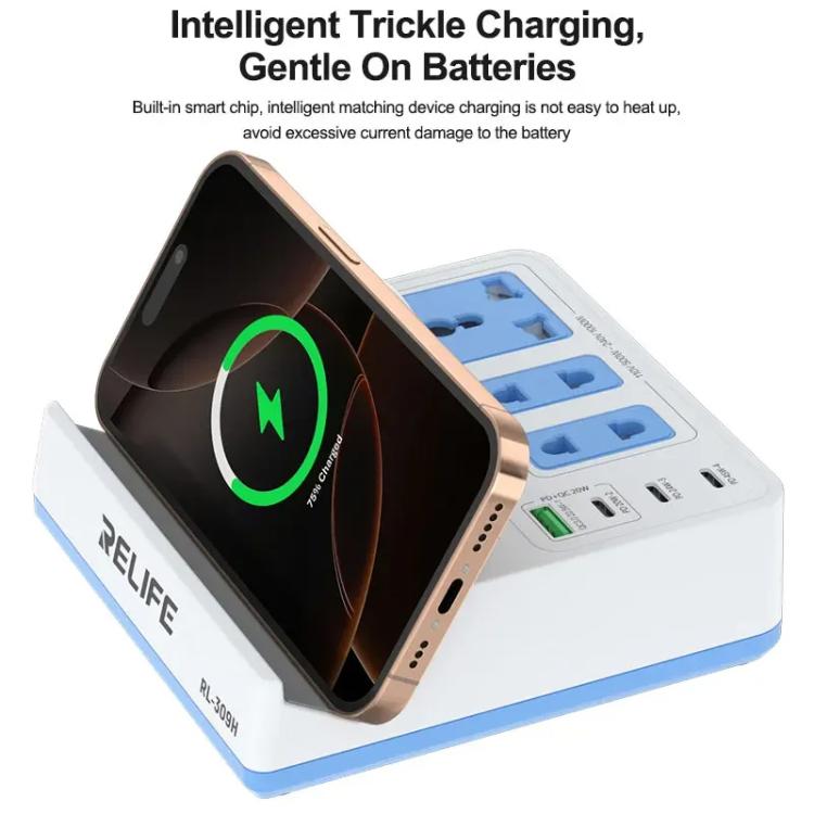 RELIFE RL-309H 72W Smart Wireless Faet Charging Socket US Plug - Extension Socket by RELIFE | Online Shopping UK | buy2fix