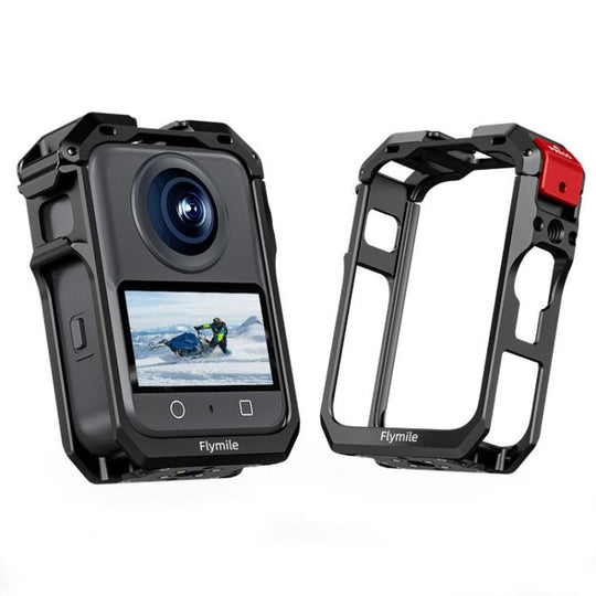For DJI Osmo 360 Flymile Dual Cold Shoe Metal Quick-Release Cage With Lens C(FLY042_1)