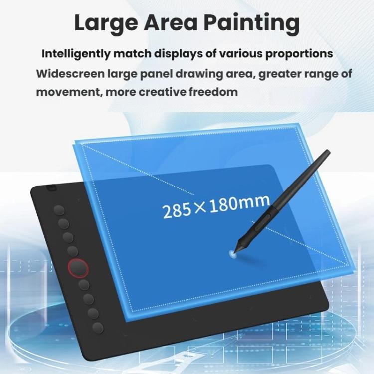 10Moons I6 Digital Drawing Tablet Compatible With Mobile Phones Computers(Black) -  by 10Moons | Online Shopping UK | buy2fix