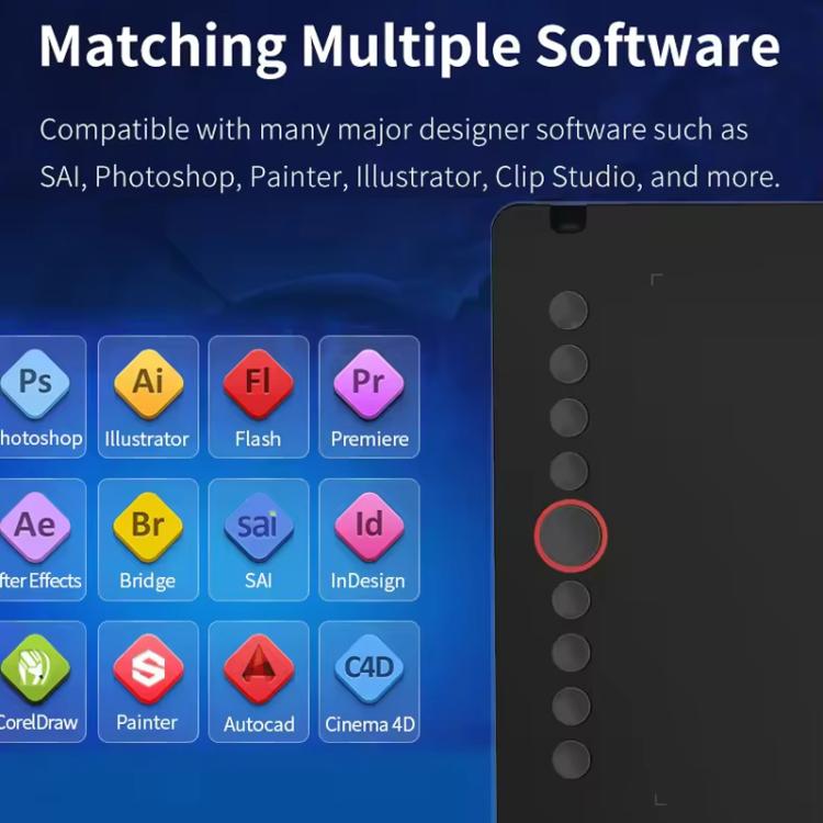 10Moons I6 Digital Drawing Tablet Compatible With Mobile Phones Computers(Black) -  by 10Moons | Online Shopping UK | buy2fix