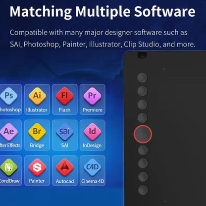 10Moons I6 Digital Drawing Tablet Compatible With Mobile Phones Computers(Black) -  by 10Moons | Online Shopping UK | buy2fix