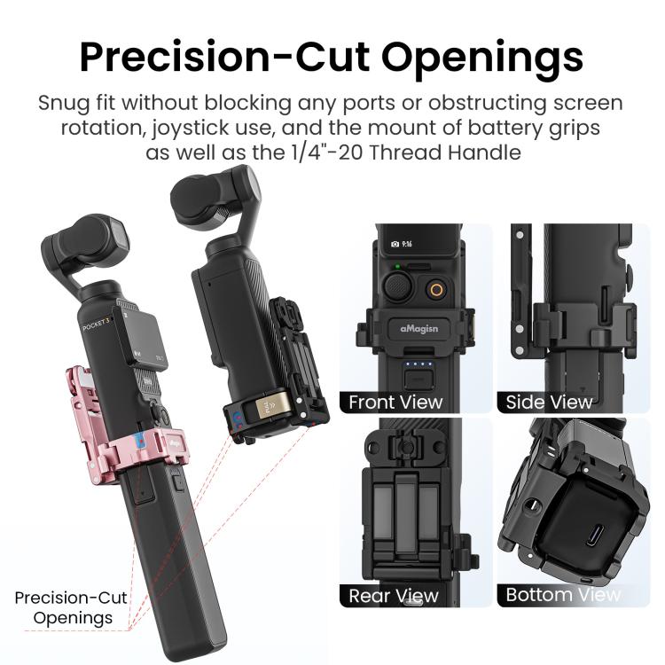 For DJI Pocket 3 aMagisn Mantis Extension Frame Magnetic Mount for Hands-Free Vlogging(Black) - Mount & Holder by aMagisn | Online Shopping UK | buy2fix