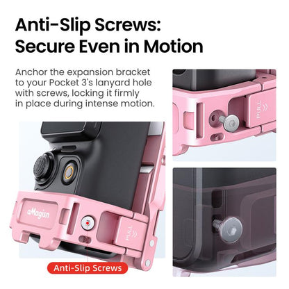 For DJI Pocket 3 aMagisn Mantis Extension Frame Magnetic Mount for Hands-Free Vlogging(Pink) - Mount & Holder by aMagisn | Online Shopping UK | buy2fix