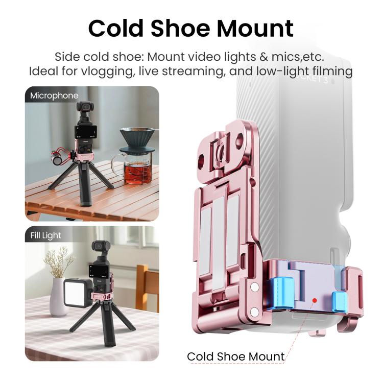 For DJI Pocket 3 aMagisn Mantis Extension Frame Magnetic Mount for Hands-Free Vlogging(Pink) - Mount & Holder by aMagisn | Online Shopping UK | buy2fix