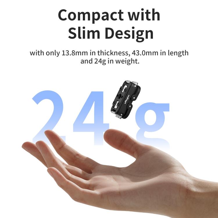 aMagisn Magnetic Quick Release Adapter for GoPro HERO13/12/11/10/9/8/11 Mini/MAX Separate Base Unit - Connection Mount by aMagisn | Online Shopping UK | buy2fix