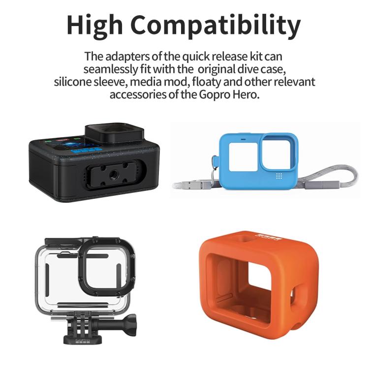 aMagisn Magnetic Quick Release Adapter for GoPro HERO13/12/11/10/9/8/11 Mini/MAX Separate Top Mount Plate - Connection Mount by aMagisn | Online Shopping UK | buy2fix