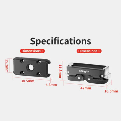 aMagisn Magnetic Quick Release Adapter for GoPro HERO13/12/11/10/9/8/11 Mini/MAX Separate Base Unit - Connection Mount by aMagisn | Online Shopping UK | buy2fix