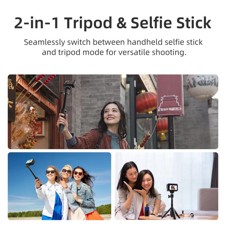 aMagisn Mini Tripod Selfie Stick with 360-degree Ball Head Adjustable Phone/Camera Mount for Travel, Vlogging & Live Streaming(White) - Stand by aMagisn | Online Shopping UK | buy2fix