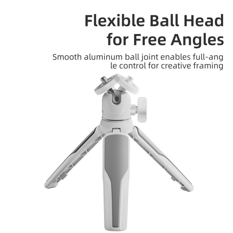 aMagisn Mini Tripod Selfie Stick with 360-degree Ball Head Adjustable Phone/Camera Mount for Travel, Vlogging & Live Streaming(White) - Stand by aMagisn | Online Shopping UK | buy2fix
