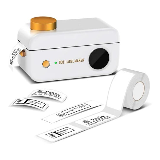 Phomemo D50 Large Home Label Maker Thermal Label Printer For 16/20/24mm Labels(White)