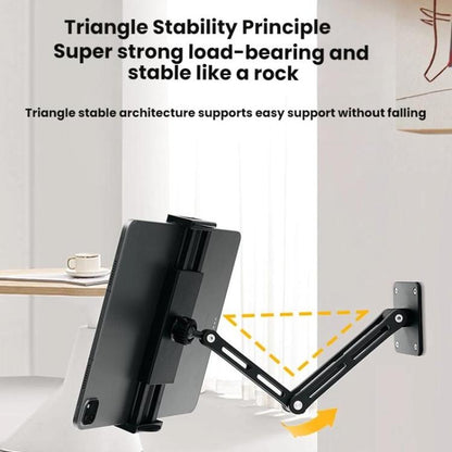 4-12.9 Inch Aluminum Alloy Rotating Cantilever Wall Mount For Phones And Tablets, Style: Long Version - Shower & Wall Mounts by buy2fix | Online Shopping UK | buy2fix