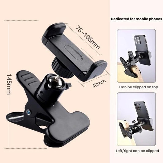 Metal Clamp Gimbal Desktop Holder, Specification: For Phones - Desktop Holder by buy2fix | Online Shopping UK | buy2fix