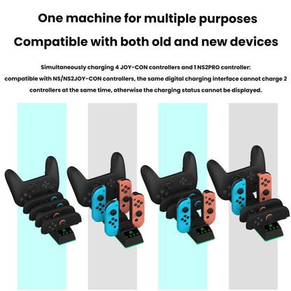 For Nintendo Switch 2/Switch 2 Pro PGTECH 9 In 1 Universal Left Right Controller Charging Dock - Charger & Power by PGTECH | Online Shopping UK | buy2fix