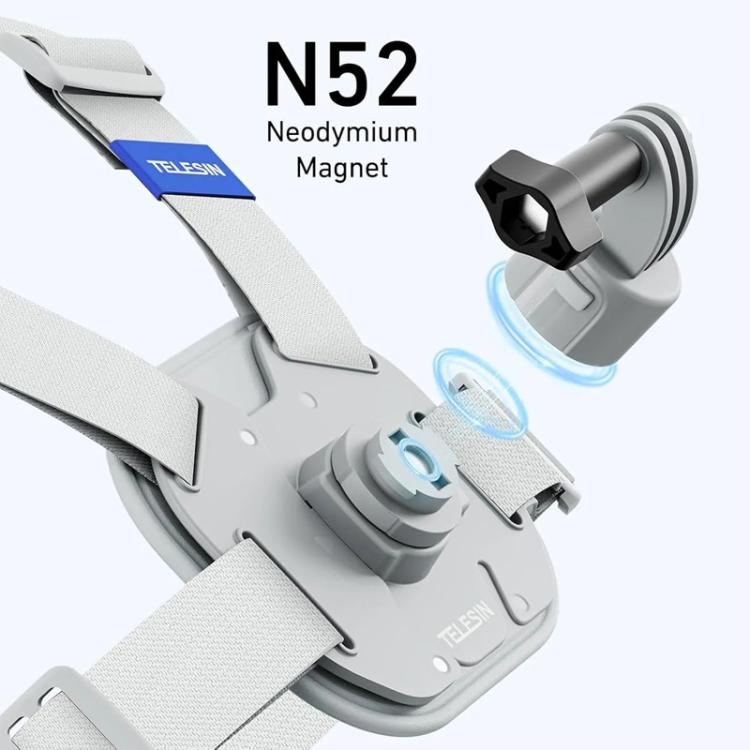 TELESIN S2-CGP-01GY Universal Action Camera Chest Belt Bracket Quick Release Chest Strap Mount(Gray) - Chest Belt by TELESIN | Online Shopping UK | buy2fix