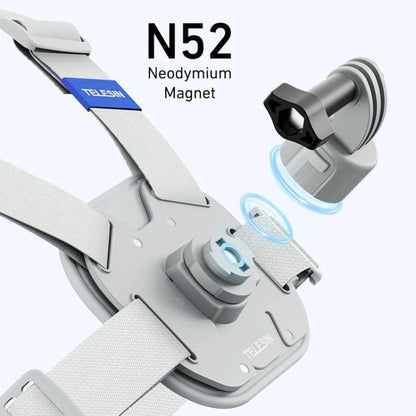 TELESIN S2-CGP-01GY Universal Action Camera Chest Belt Bracket Quick Release Chest Strap Mount(Gray) - Chest Belt by TELESIN | Online Shopping UK | buy2fix