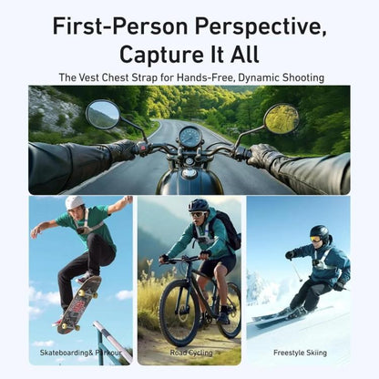 TELESIN S2-CGP-01GY Universal Action Camera Chest Belt Bracket Quick Release Chest Strap Mount(Gray) - Chest Belt by TELESIN | Online Shopping UK | buy2fix